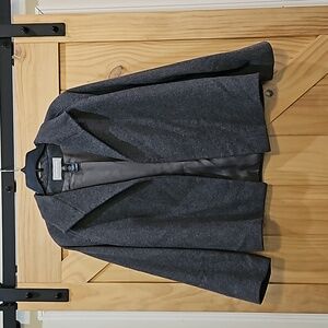 Liz Claiborne | Gray Wool Cashmere Blend Cardigan Open Blazer | Size 12